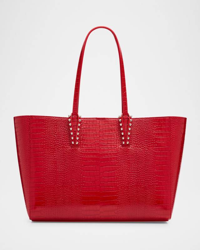 Cabata Small Tote Bag in Alligator-Embossed Leather